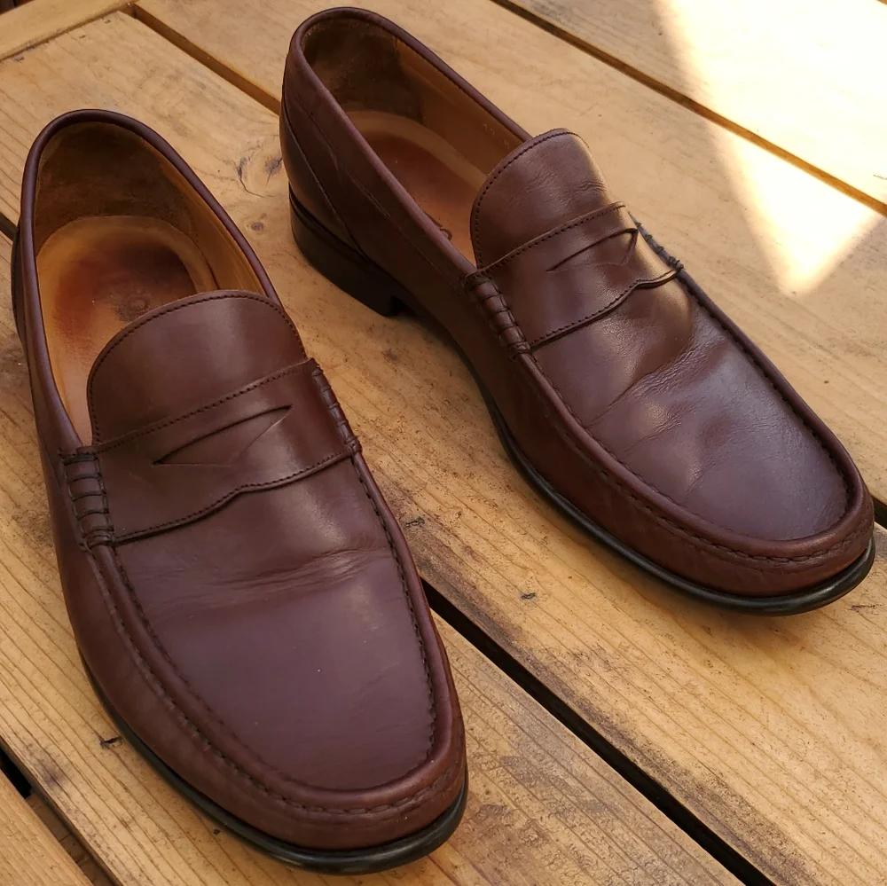 BROLETTO Italian Loafers. Men's Size 12. Brown Leather. GPWC. - Picture 2 of 10